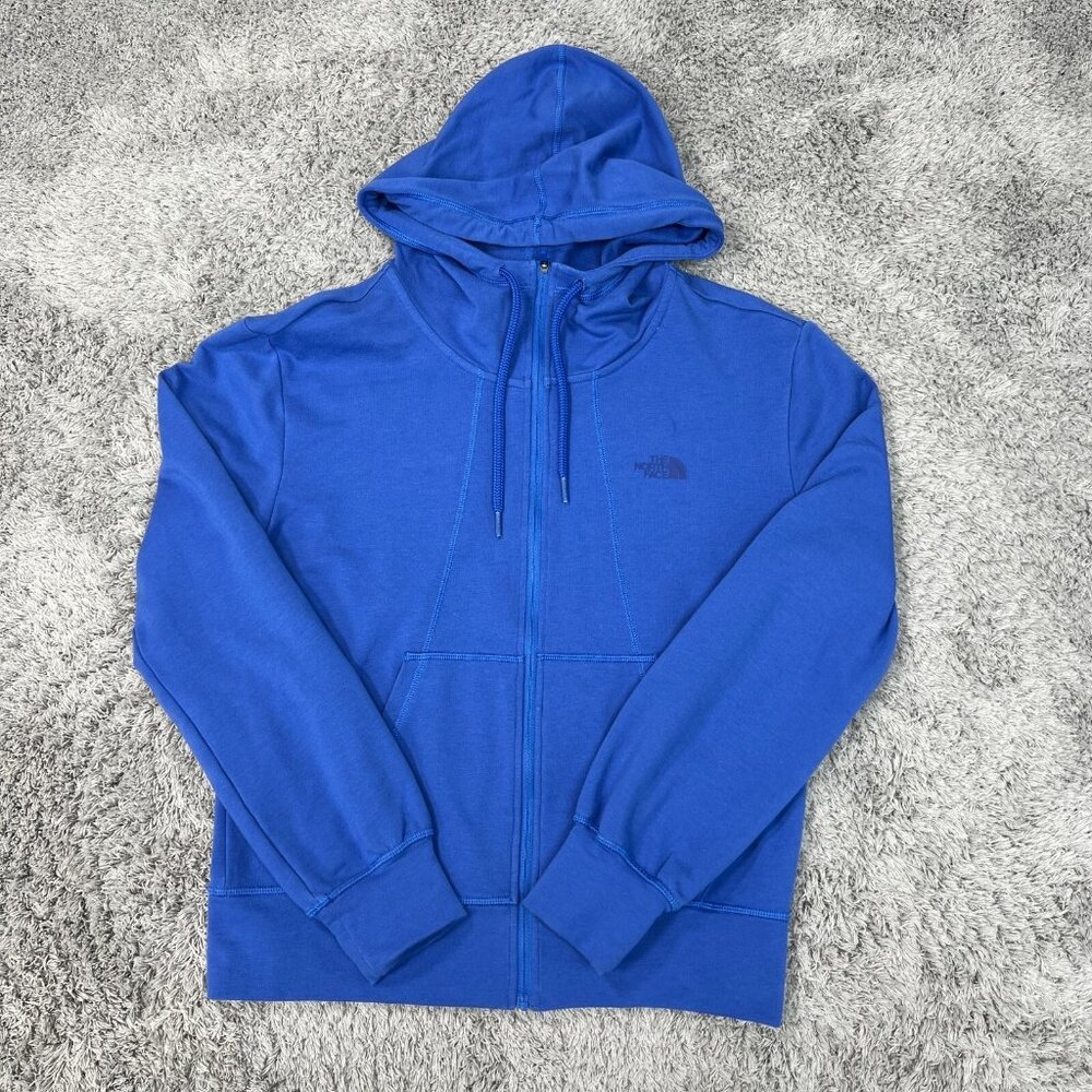 The North Face Hoodie Womens Small Blue Full-Zip Sweatshirt Pockets